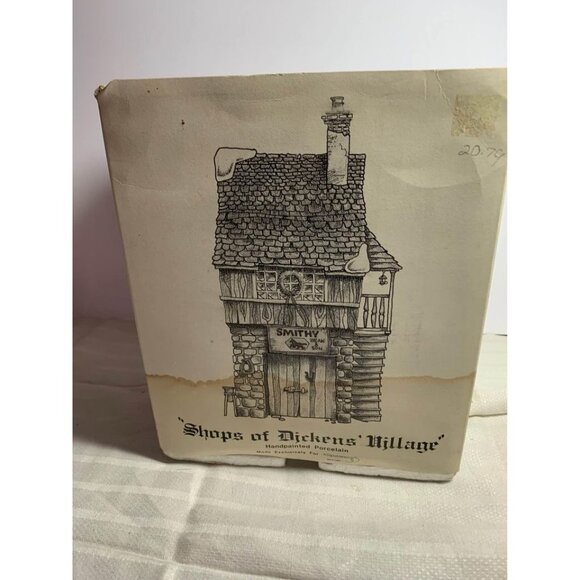 Department 56 Shops Of Dickens Village "Smithy" Handcrafted Porcelain House - Picture 6 of 6